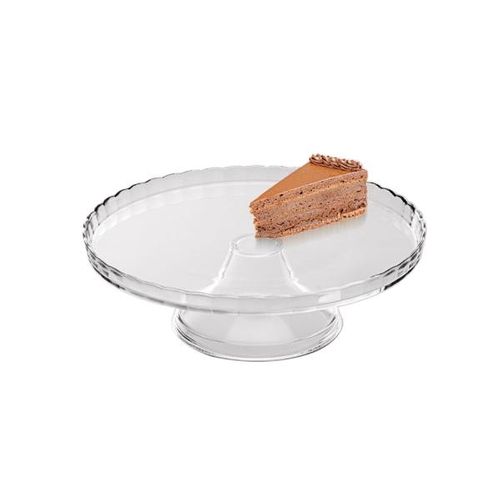 Prato para bolo em vidro Luvidarte 29cm incolor Prato para bolo em vidro Luvidarte 29cm incolor