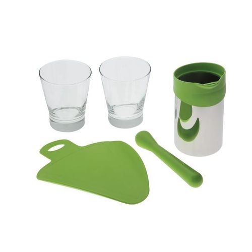 Jogo para caipirinha em inox Forma 5 peças
