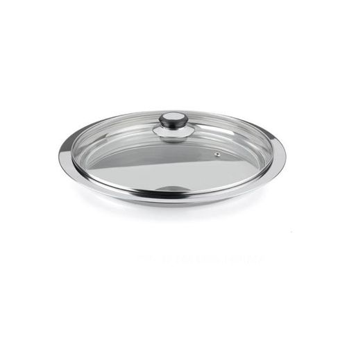 Refratário inox com tampa para pizza Forma Meu Buffet 32cm