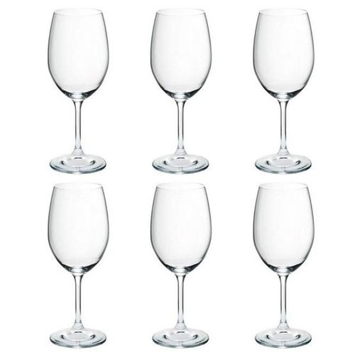 Jogo de taças de vinho em cristal Bohemia Roberta 350ml 6 peças Jogo de taças de vinho em cristal Bohemia Roberta 350ml 6 peças