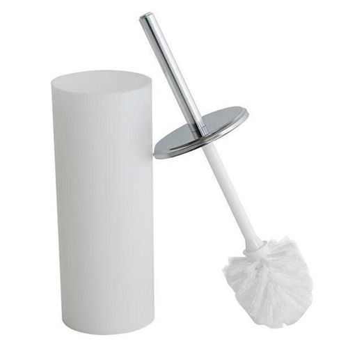 Porta-escova para banheiro com pegador em inox Brinox 39x10cm branco Porta-escova para banheiro com pegador em inox Brinox 39x10cm branco