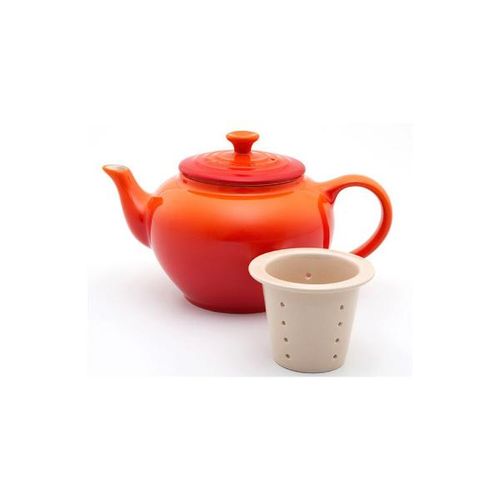 Bule para chá com infusor em cerâmica Le Creuset 600ml laranja Bule para chá com infusor em cerâmica Le Creuset 600ml laranja