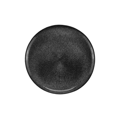 Sousplat em cristal Wolff Dots 33cm preto Sousplat em cristal Wolff Dots 33cm preto