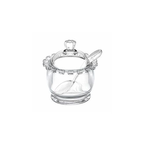 Açucareiro em cristal com colher Wolff Daisy 10x8x7cm