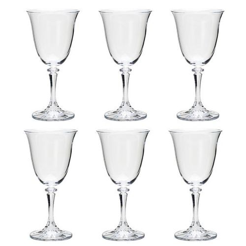 Jogo de taças vinho tinto em cristal Bohemia Kleopatra 6 peças 290ml