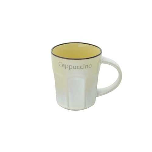 Caneca em porcelana Bon Gourmet Allure 270ml amarela