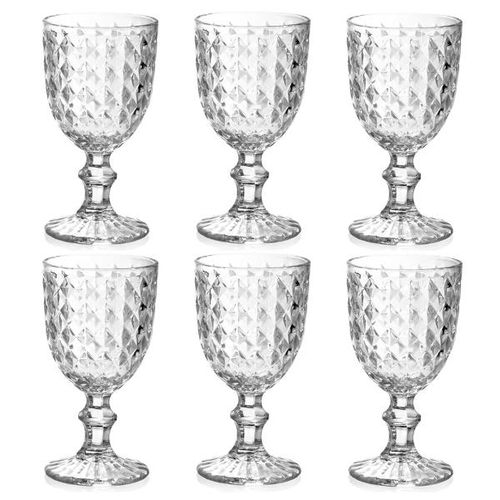 Jogo de taças para vinho em vidro Bon Gourmet Diamant 6 peças 245ml Jogo de taças para vinho em vidro Bon Gourmet Diamant 6 peças 245ml