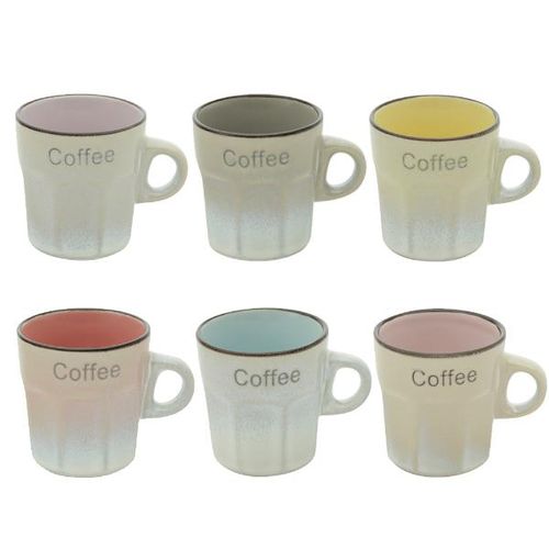 Jogo de xícaras para café em porcelana Bon Gourmet Allure 6 peças 100ml color Jogo de xícaras para café em porcelana Bon Gourmet Allure 6 peças 100ml color