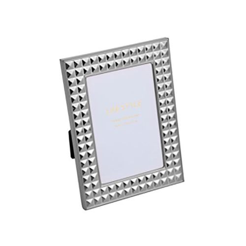 Porta-retrato em aço Prestige Diamont 10x15cm prateado Porta-retrato em aço Prestige Diamont 10x15cm prateado