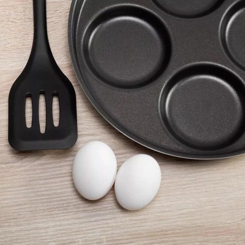 Frigideira 4 ovos com tampa em vidro Multiflon Gourmet Vapore 28cm preta Frigideira 4 ovos com tampa em vidro Multiflon Gourmet Vapore 28cm preta