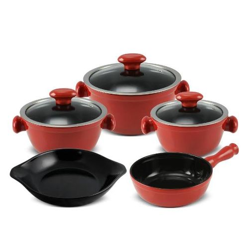 Jogo de panelas em cerâmica Ceraflame Chef 4 peças pomodoro Jogo de panelas em cerâmica Ceraflame Chef 4 peças pomodoro