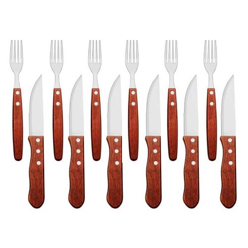 Jogo de talheres para churrasco em inox Dynasty 12 peças Jogo de talheres para churrasco em inox Dynasty 12 peças