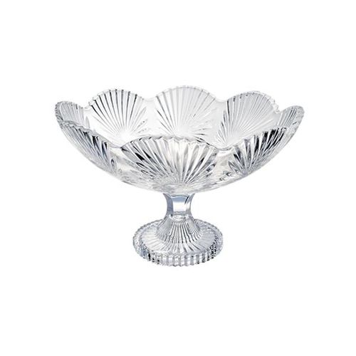 Centro de mesa com pé em cristal L' Hermitage Lirica 33x21cm incolor Centro de mesa com pé em cristal L' Hermitage Lirica 33x21cm incolor