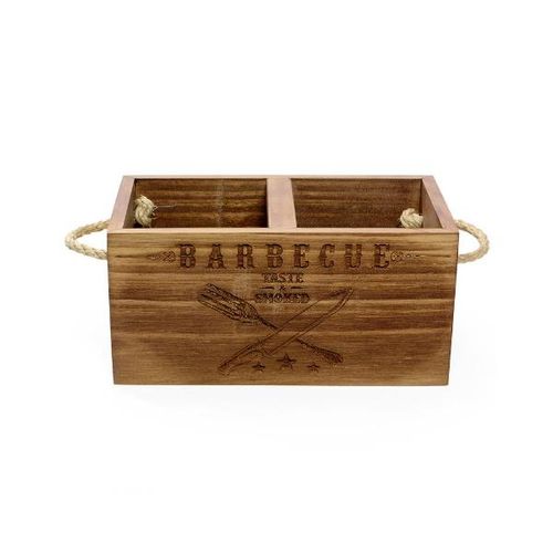 Porta-talheres em madeira Decorglass Barbecue 25cm Porta-talheres em madeira Decorglass Barbecue 25cm