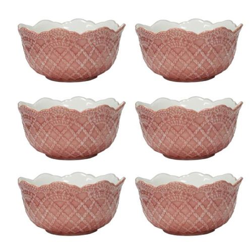 Jogo de bowls em porcelana Wolff Givemy 14cm 6 peças rosa Jogo de bowls em porcelana Wolff Givemy 14cm 6 peças rosa