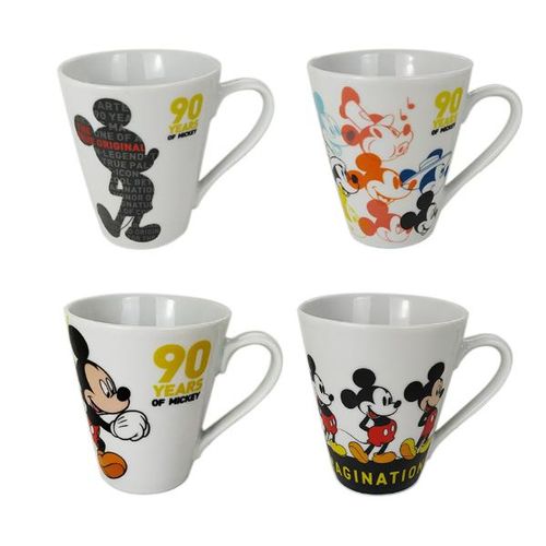 Jogo de canecas em porcelana casambiente Mickey 250ml 4 peças Jogo de canecas em porcelana casambiente Mickey 250ml 4 peças