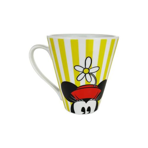 Caneca em porcelana Casambiente Listras 250ml amarela