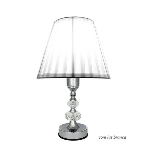 Abajur de cabeceira touch Uni Cristal 35x22cm 302 Abajur de cabeceira touch Uni Cristal 35x22cm 302