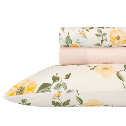 Jogo de lençol duplo com elástico Domani DMI queen estampado 100% algodão Jogo de lençol duplo com elástico Domani DMI queen estampado 100% algodão