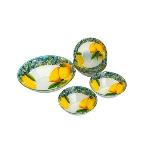Jogo de saladeira em vidro Bon Gourmet Lemons 7 peças Jogo de saladeira em vidro Bon Gourmet Lemons 7 peças