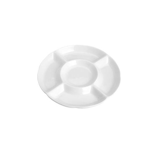 Petisqueira em porcelana Bon Gourmet 30,5cm branca