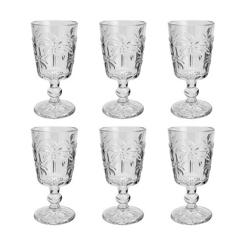 Jogo de taças em vidro para água tropical Lyor Palm 310ml 6 peças Jogo de taças em vidro para água tropical Lyor Palm 310ml 6 peças