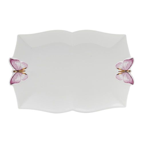 Travessa em porcelana Wolff Borboletas 24x16x3cm branco Travessa em porcelana Wolff Borboletas 24x16x3cm branco