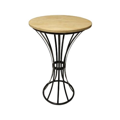 Mesa garden de ferro e madeira Monte Real 76x45cm Mesa garden de ferro e madeira Monte Real 76x45cm