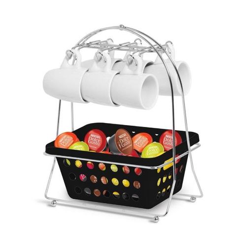 Suporte de xícaras e cápsulas Niquelart 22,5x15,5cm preto Suporte de xícaras e cápsulas Niquelart 22,5x15,5cm preto