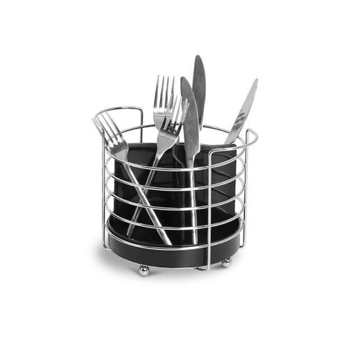 Porta-Talheres redondo Niquelart 17x16,5cm preto Porta-Talheres redondo Niquelart 17x16,5cm preto