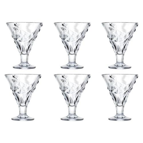 Jogo de taças para sobremesa em cristal L'Hermitage Gellato Dolce 6 peças 220ml Jogo de taças para sobremesa em cristal L'Hermitage Gellato Dolce 6 peças 220ml