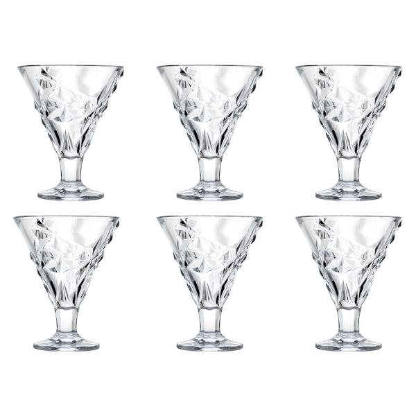 Jogo de taças para sobremesa em cristal LHermitage Gellato Dolce 6 peças 220ml