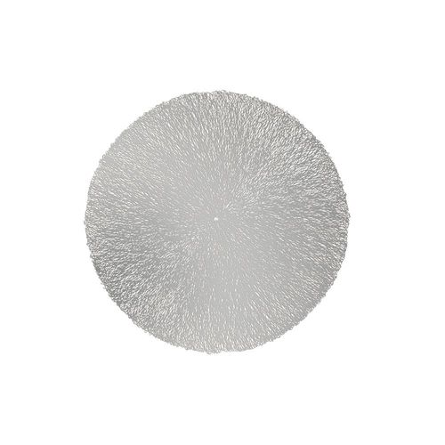 Lugar americano redondo em plástico Lyor Columbus 38cm prateado Lugar americano redondo em plástico Lyor Columbus 38cm prateado