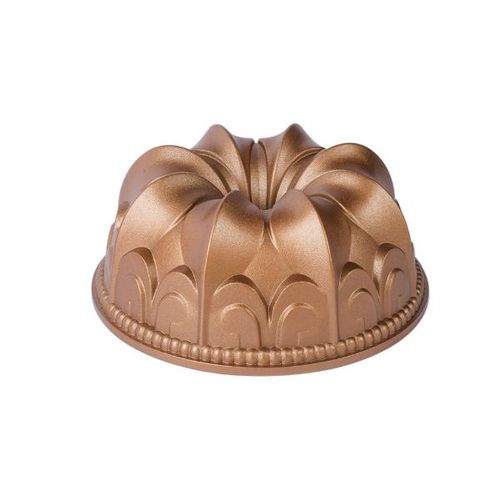 Forma para bolo em alumínio Marissa Lounina Lily Flower 24x10cm cobre Forma para bolo em alumínio Marissa Lounina Lily Flower 24x10cm cobre