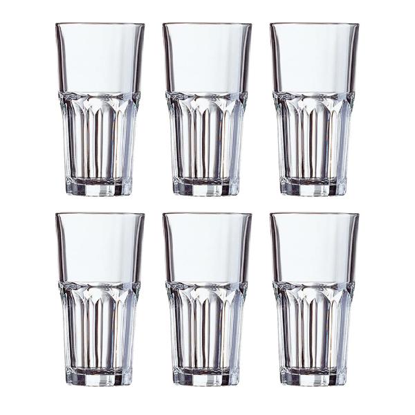 Jogo de copos em vidro Luminarc Granity 350ml 6 peças