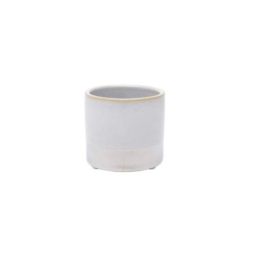 Cachepot em cerâmica Urban Dual 7,5cm branco/prata Cachepot em cerâmica Urban Dual 7,5cm branco/prata