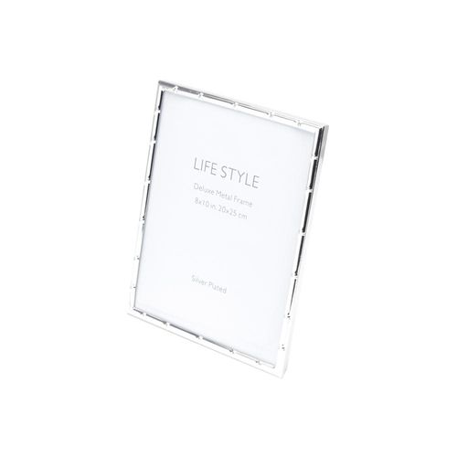 Porta-retratos em aço Prestige Bambu 10x15cm prateado Porta-retratos em aço Prestige Bambu 10x15cm prateado