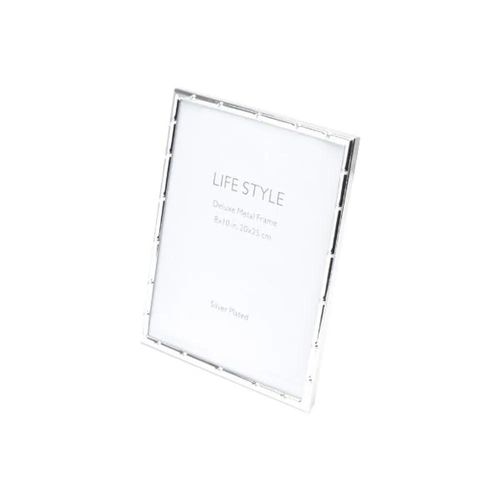 Porta-retratos em aço Prestige Bambu 20x25cm prateado Porta-retratos em aço Prestige Bambu 20x25cm prateado