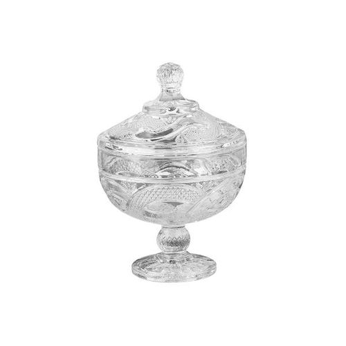 Potiche Decorativa em vidro Royal Decor 14,5x20cm incolor 27582 Potiche Decorativa em vidro Royal Decor 14,5x20cm incolor 27582