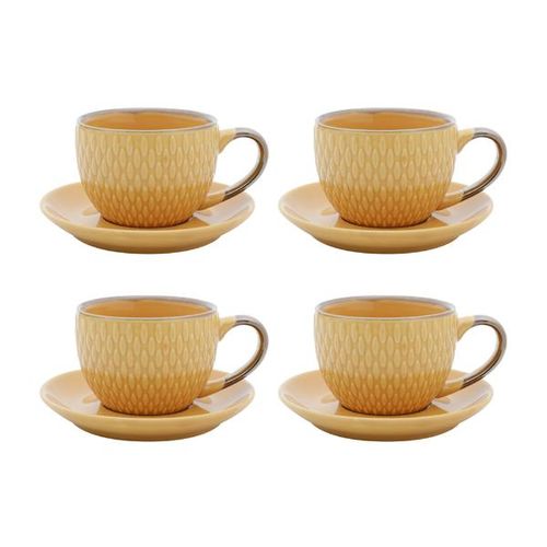 Jogo xícaras para café porcelana Bon Gourmet Drops 90ml 4 peças amarelo Jogo xícaras para café porcelana Bon Gourmet Drops 90ml 4 peças amarelo