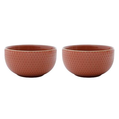 Jogo de bowls em porcelana Bon Gourmet Drops 2 peças 700ml laranja Jogo de bowls em porcelana Bon Gourmet Drops 2 peças 700ml laranja