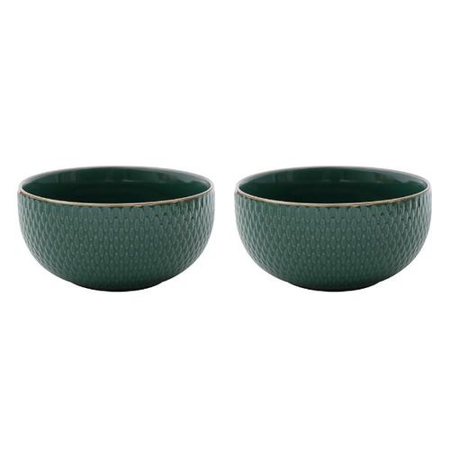 Jogo de bowls em porcelana Bon Gourmet Drops 2 peças 700ml verde Jogo de bowls em porcelana Bon Gourmet Drops 2 peças 700ml verde