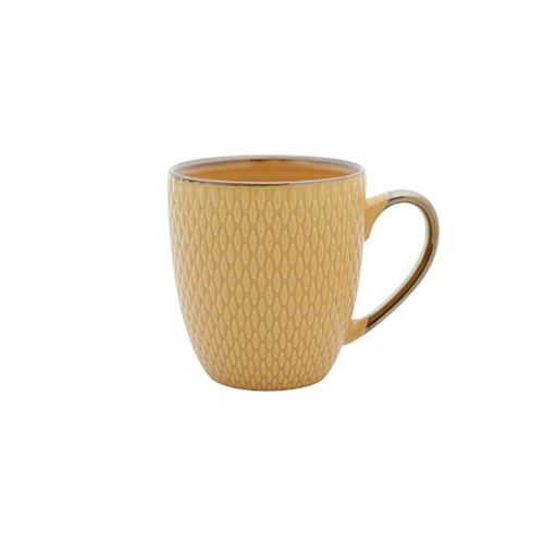Caneca em porcelana Bon Gourmet Drops 400ml amarelo Caneca em porcelana Bon Gourmet Drops 400ml amarelo
