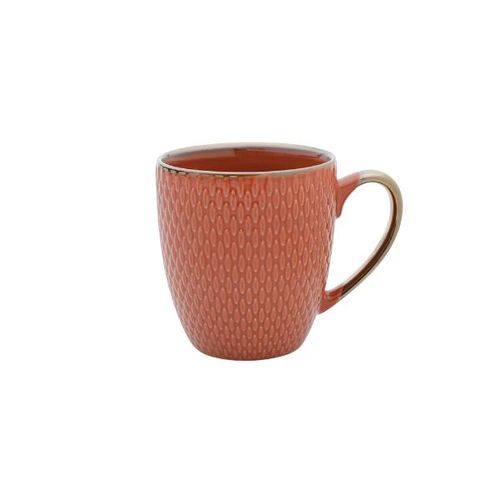Caneca em porcelana Bon Gourmet Drops 400ml laranja Caneca em porcelana Bon Gourmet Drops 400ml laranja