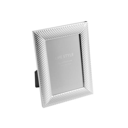 Porta-retrato em aço Royal Decor Thick Line 20x25cm Prateado Porta-retrato em aço Royal Decor Thick Line 20x25cm Prateado