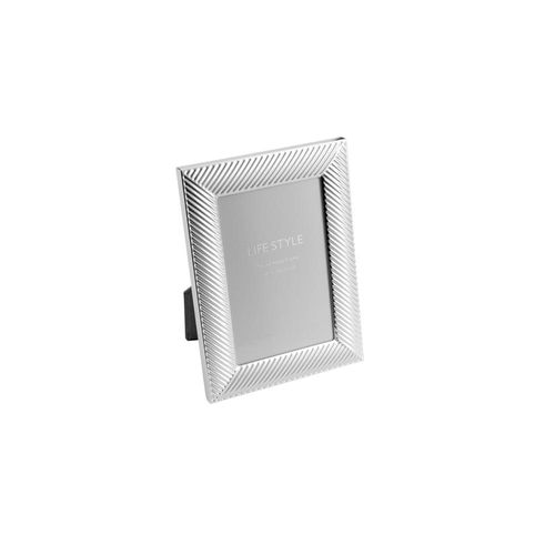 Porta-retratos em aço Royal Decor Thick Line 10x15cm prateado Porta-retratos em aço Royal Decor Thick Line 10x15cm prateado