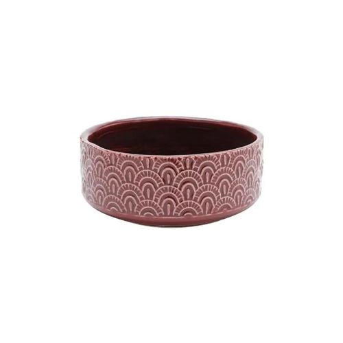 Vaso decorativo em cerâmica Royal Decor 16x7cm vermelho e branco