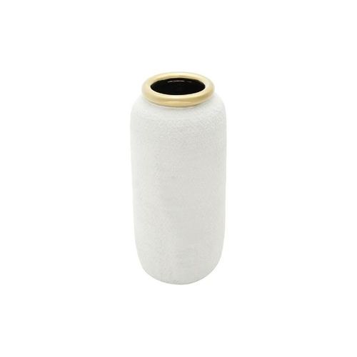 Vaso decorativo em cerâmica Royal Decor 14x30cm branco