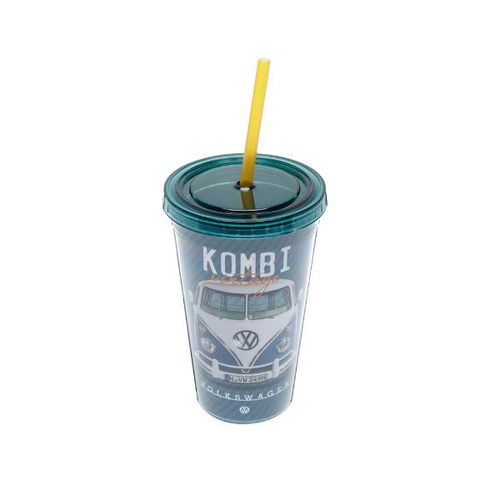 Copo em plástico com canudo Urban Kombi 500ml azul 43458 Copo em plástico com canudo Urban Kombi 500ml azul 43458