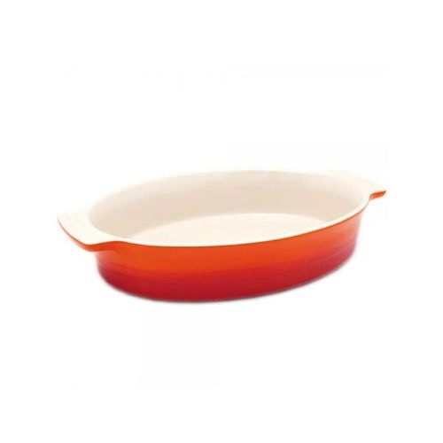 Travessa oval em cerâmica Le Creuset 28cm laranja Travessa oval em cerâmica Le Creuset 28cm laranja